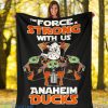 Anaheim Ducks Baby Yoda Fleece Blanket The Force Is Strong With Us Blanket Product Photo 1
