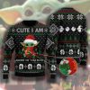 Baby Yoda Cute I Am Adore Me You Must Baby Yoda Santa Christmas Sweater Product Photo 1