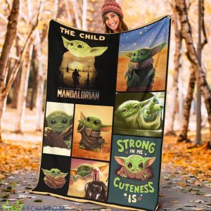 Baby Yoda Fleece Blanket The Child The Mandalorian Blanket Product Photo 2