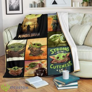 Baby Yoda Fleece Blanket The Child The Mandalorian Blanket Product Photo 3