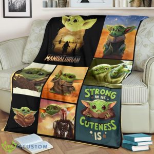 Baby Yoda Fleece Blanket The Child The Mandalorian Blanket Product Photo 4