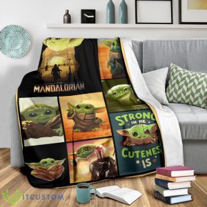 Baby Yoda Fleece Blanket The Child The Mandalorian Blanket Product Photo 5