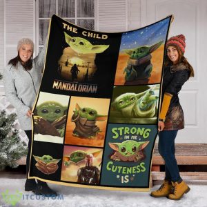 Baby Yoda Fleece Blanket The Child The Mandalorian Blanket Product Photo 6