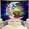 Baby Yoda I Love You To The Moon and Back Galaxy Blanket Product Photo 1