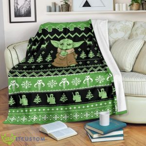 Baby Yoda Ugly Fleece Blanket For Star Wars Mandalorian Blanket Product Photo 2