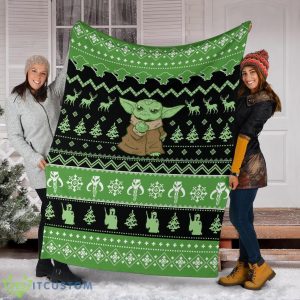 Baby Yoda Ugly Fleece Blanket For Star Wars Mandalorian Blanket Product Photo 6