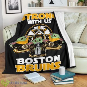 Boston Bruins Baby Yoda Fleece Blanket The Force Strong With Us Blanket 9 Boston Bruins Baby Yoda Fleece Blanket The Force Strong With Us Blanket Product Photo 2