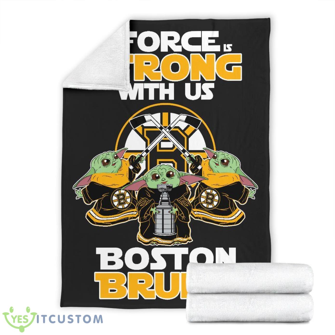 Boston Bruins Baby Yoda Fleece Blanket The Force Strong With Us Blanket 7 Boston Bruins Baby Yoda Fleece Blanket The Force Strong With Us Blanket Product Photo 7