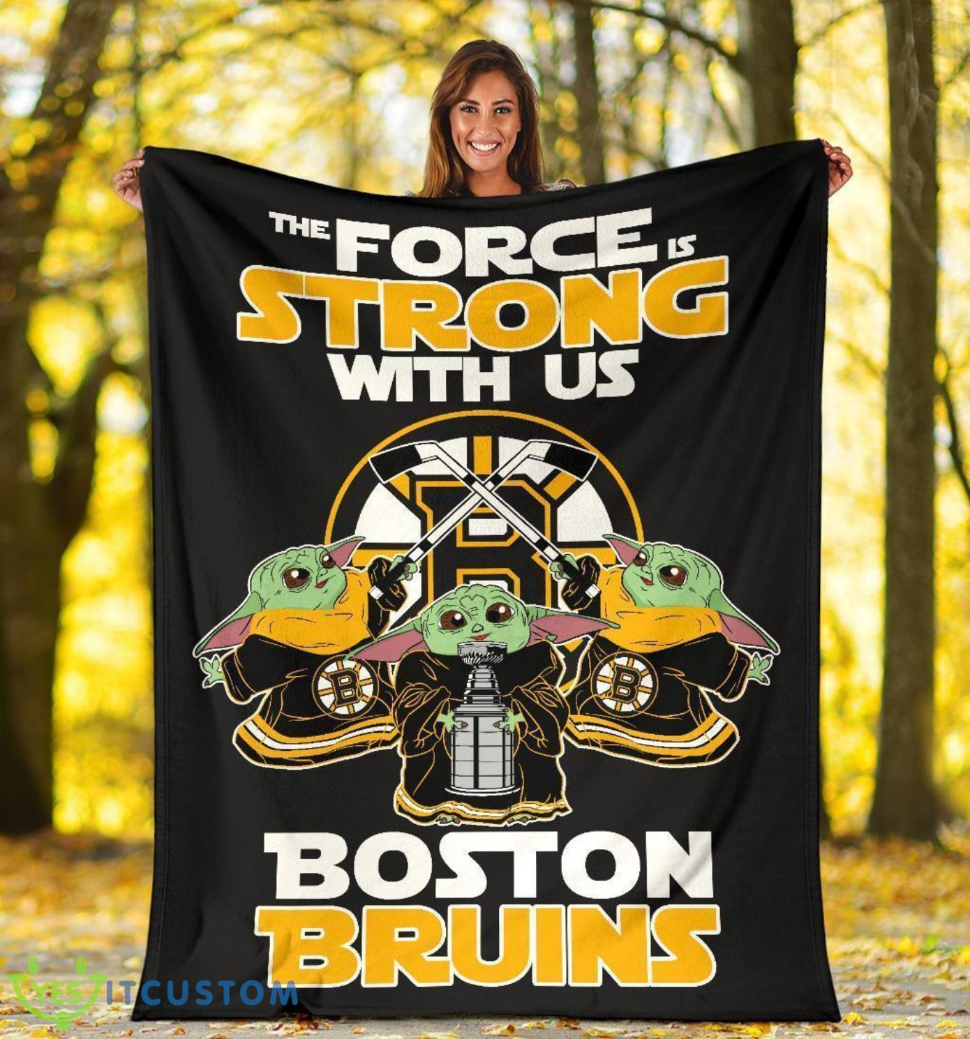 Boston Bruins Baby Yoda Fleece Blanket The Force Strong With Us Blanket 16 Boston Bruins Baby Yoda Fleece Blanket The Force Strong With Us Blanket Product Photo 1