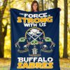 Buffalo Sabres Baby Yoda Fleece Blanket The Force Strong With Us Blanket Product Photo 1