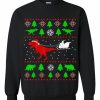 Dinosaurs Reindeer Christmas Sweatshirt - Funny Dinosaurs Ugly Christmas Sweater, Dinosaur Christmas Unisex Sweatshirt_1