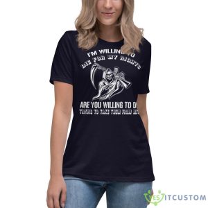 God Of Death With Gun, I'm Willing To Die For My Rights Shirt 19 God Of Death With Gun, I'm Willing To Die For My Rights Shirt - Women's Relaxed Short Sleeve Jersey Tee