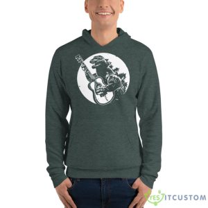 Godzilla Playing Guitar Shirt 13 Godzilla Playing Guitar Shirt - Unisex Fleece Pullover Hoodie-1