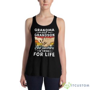 Grandma And Grandson Best Partners In Crime For Life Shirt - Women's Flowy Racerback Tank