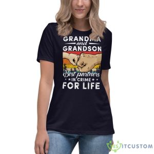 Grandma And Grandson Best Partners In Crime For Life Shirt - Women's Relaxed Short Sleeve Jersey Tee