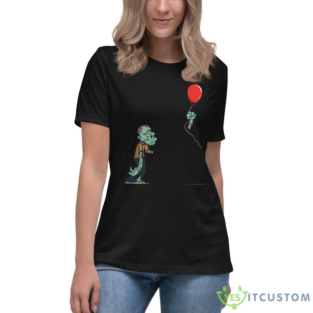 Halloween Zombie Cut Off Arm Balloon Shirt 9 Halloween Zombie Cut Off Arm Balloon Shirt - Women's Relaxed Short Sleeve Jersey Tee-1