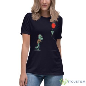 Halloween Zombie Cut Off Arm Balloon Shirt 19 Halloween Zombie Cut Off Arm Balloon Shirt - Women's Relaxed Short Sleeve Jersey Tee