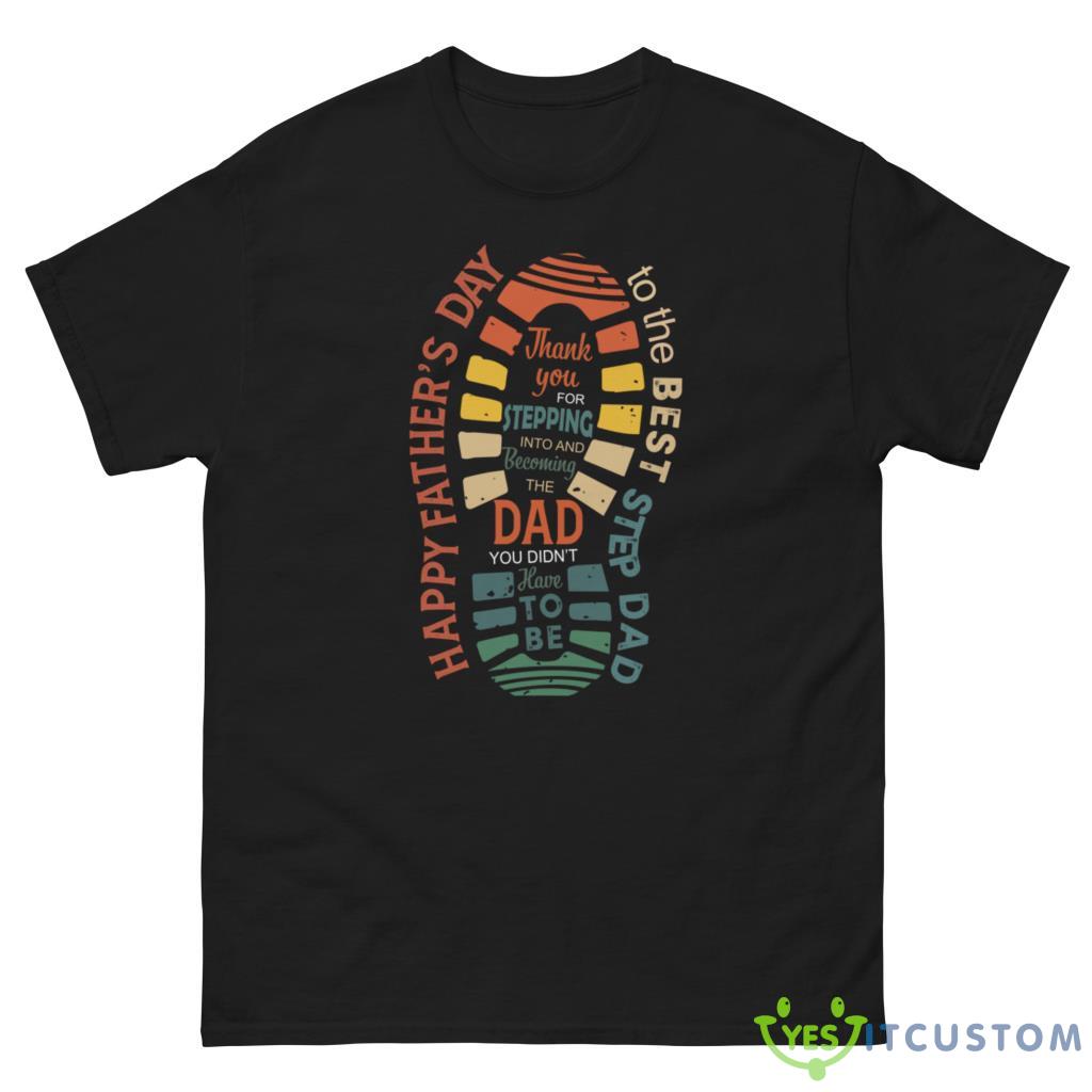 Happy Father's Day To The Best Step Dad FootPrints Shoes Shirt 11 happy fathers day to the best step dad footprints shoes shirt 1