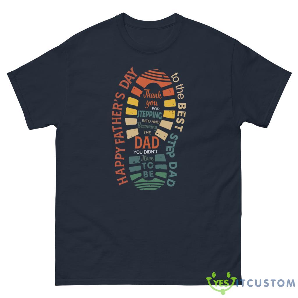 Happy Father's Day To The Best Step Dad FootPrints Shoes Shirt 10 happy fathers day to the best step dad footprints shoes shirt