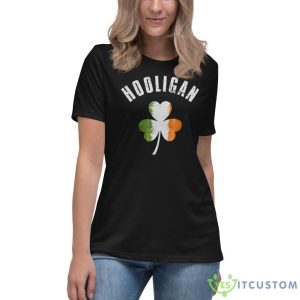 Hooligan Irish Shamrock Shirt - Women's Relaxed Short Sleeve Jersey Tee-1