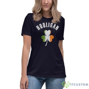 Hooligan Irish Shamrock Shirt - Women's Relaxed Short Sleeve Jersey Tee