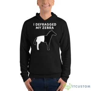 I Defragged My Zebra Black & White Horse Shirt - Unisex Fleece Pullover Hoodie