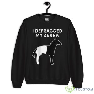 I Defragged My Zebra Black & White Horse Shirt - Unisex Heavy Blend Crewneck Sweatshirt