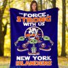 New York Islanders Baby Yoda Fleece Blanket The Force Strong With Us Blanket Product Photo 1
