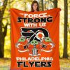 Philadelphia Flyers Baby Yoda Fleece Blanket The Force Strong With Us Blanket Product Photo 1