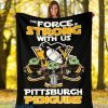 Pittsburgh Penguins Baby Yoda Fleece Blanket The Force Strong With Us Blanket Product Photo 1