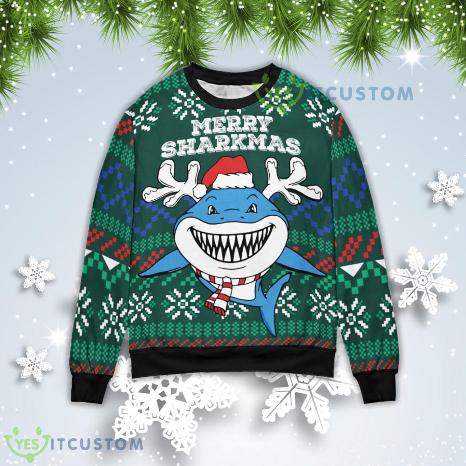 Baby Shark Merry Sharkmas Christmas Gift Ugly Christmas Sweater 2 Baby Shark Merry Sharkmas Christmas Gift Ugly Christmas Sweater Product Photo 1