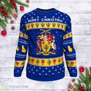 Barbados Merry Christmas Ugly Sweater Blue Product Photo 1