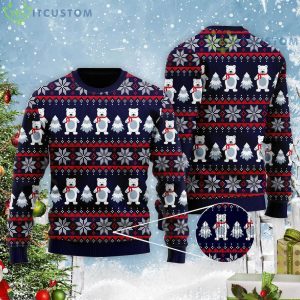 Bear Christmas In Somewhere Christmas Gift Ugly Christmas Sweater Product Photo 1