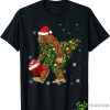 Bigfoot Carrying Christmas Tree Sasquatch Believer Pajama Shirt Product Photo 1