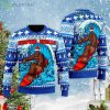 Bigfoot Surfing Swells Christmas Gift Ugly Christmas Sweater Product Photo 1