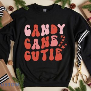 Candy Cane Cutie Cute Christmas Sweatshirt 5 Candy Cane Cutie Cute Christmas Sweatshirt Product Photo 3