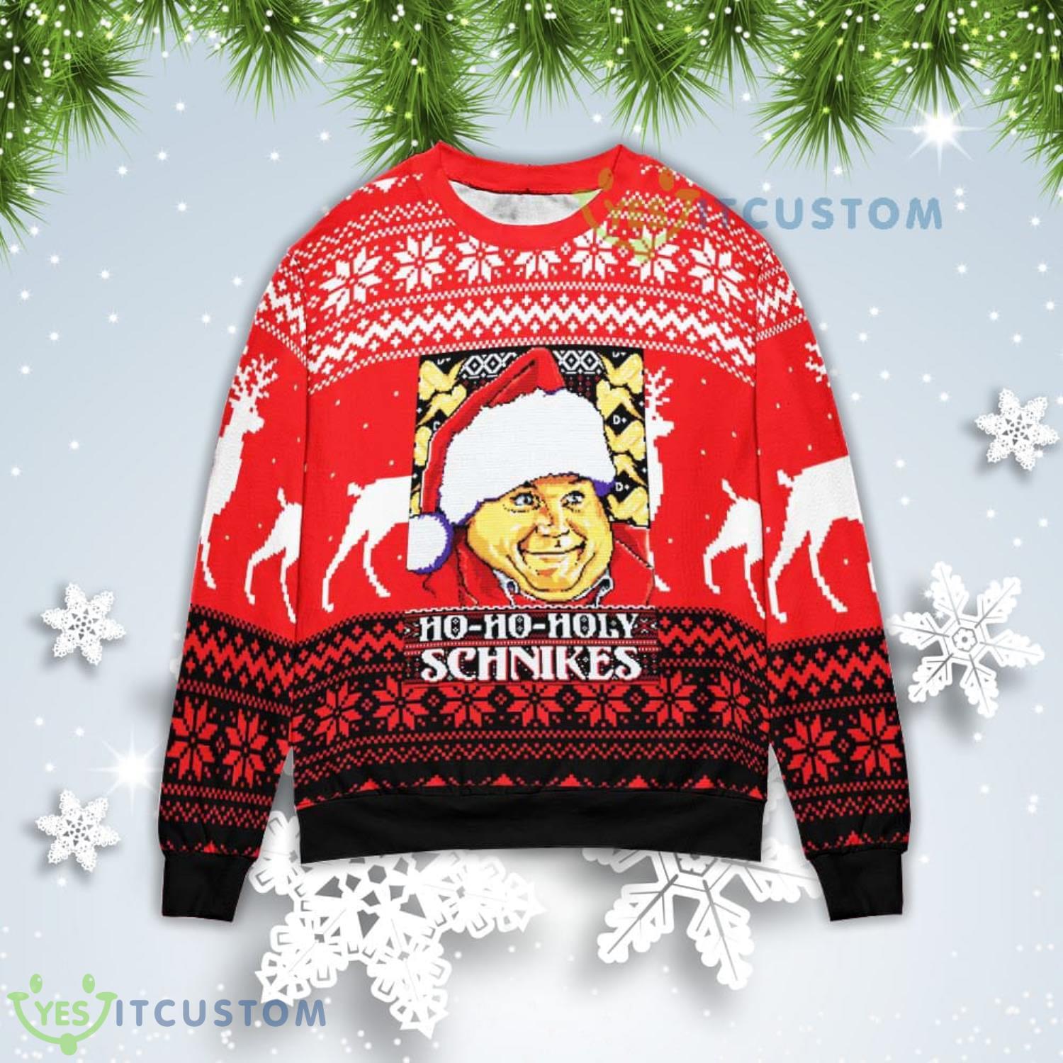Chris Farley Ho Ho Holy Schnikes Christmas Gift Ugly Christmas Sweater 2 Chris Farley Ho Ho Holy Schnikes Christmas Gift Ugly Christmas Sweater Product Photo 1