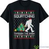 Christmas Bigfoot Squatching Through The Snow Shirt Product Photo 1