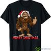 Cute Bigfoot Christmas Tree Lights Shirt Product Photo 1
