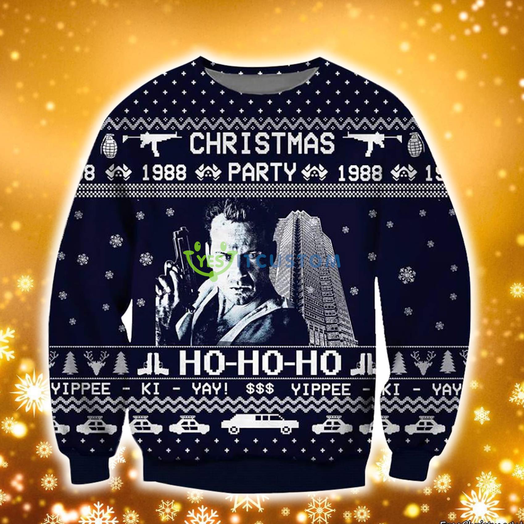 Die Hard 3D Christmas Knitting Pattern Ugly Sweater Sweatshirt 3 Die Hard 3D Christmas Knitting Pattern Ugly Sweater Sweatshirt Product Photo 1