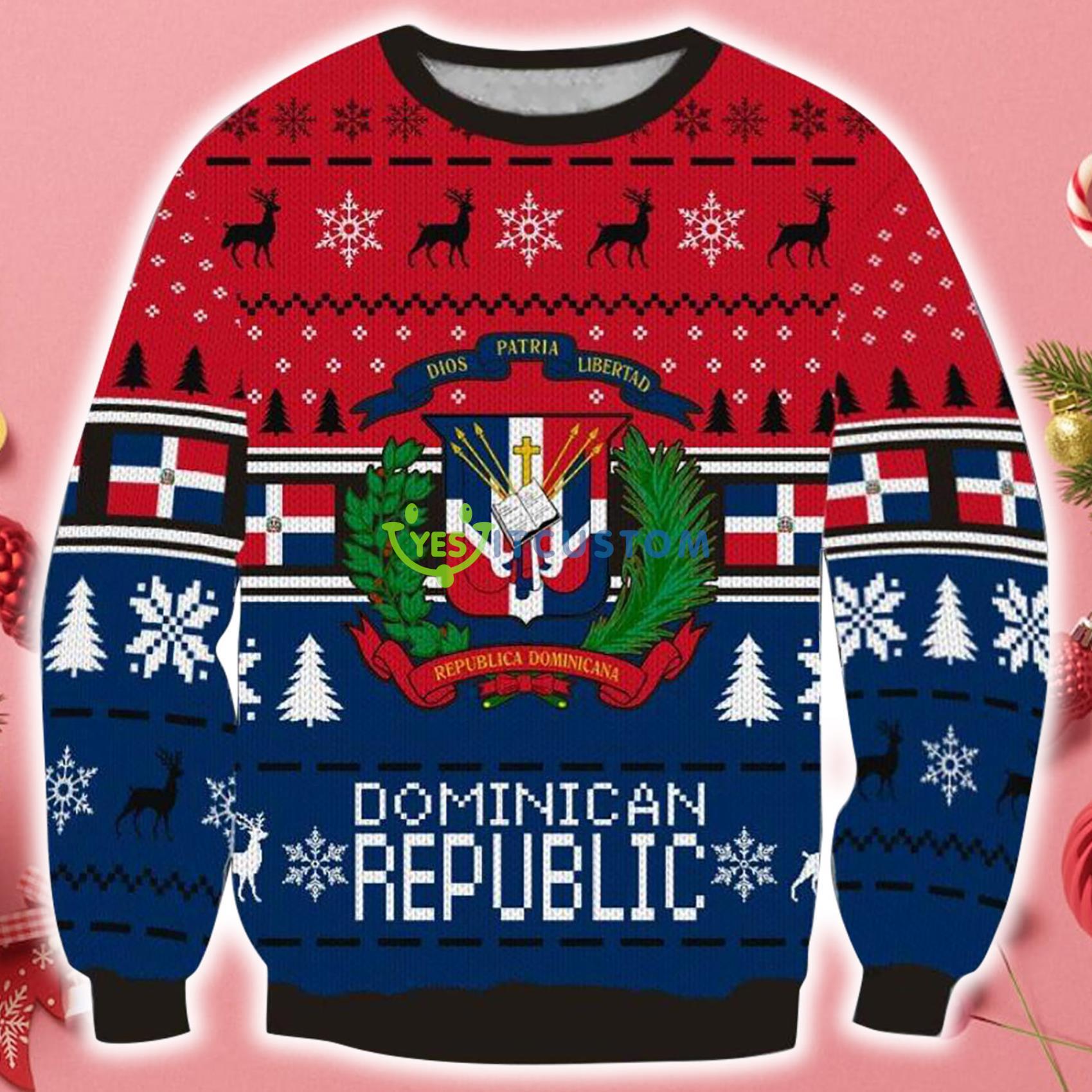 Dominican Republic 3D Christmas Knitting Pattern Ugly Sweater Sweatshirt 3 Dominican Republic 3D Christmas Knitting Pattern Ugly Sweater Sweatshirt Product Photo 1