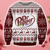 Dr Pepper 3D Christmas Knitting Pattern White Ugly Sweater Sweatshirt Product Photo 1