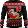 Funny Cat Dashing Though The No Ugly Christmas Sweater Product Photo 1
