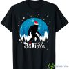Funny Christmas Xmas Bigfoot Believe Sasquatch In Moon Light Shirt Product Photo 1