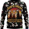 God is Great Horses Ugly Christmas Sweater for Men & Women Product Photo 1