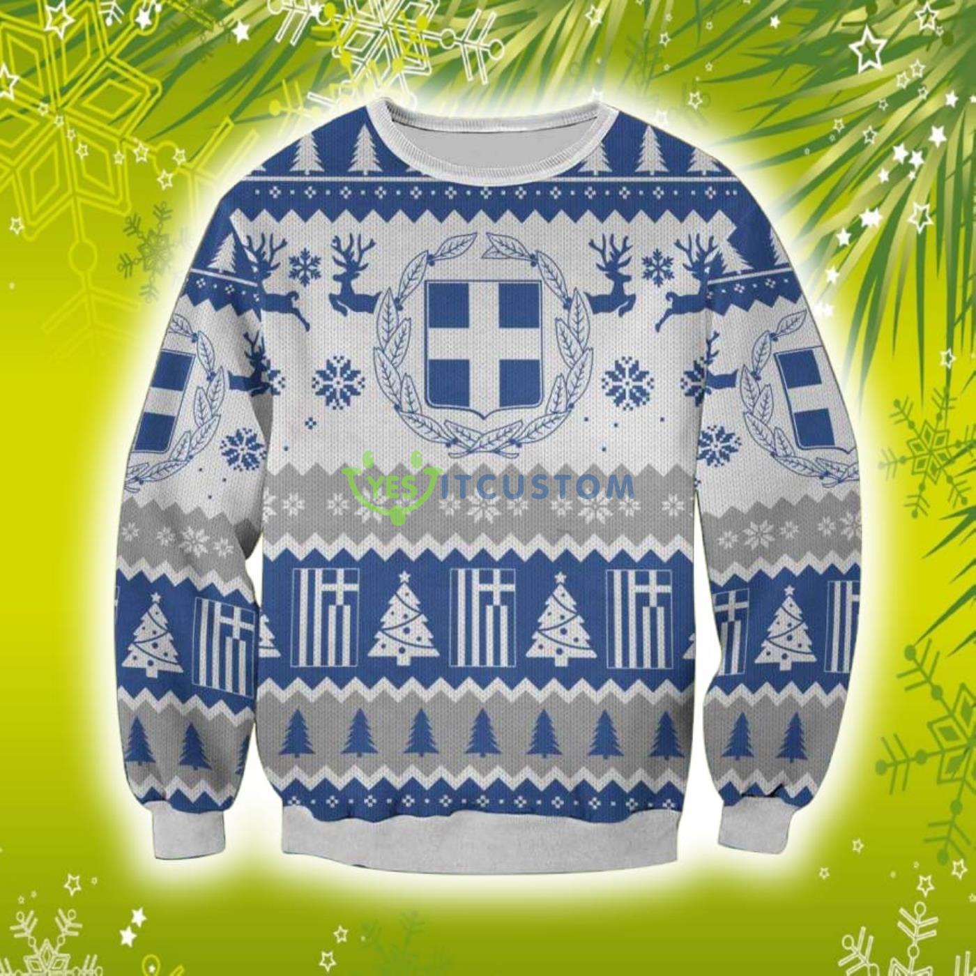 Greece 3D Christmas Knitting Pattern Ugly Sweater Sweatshirt 3 Greece 3D Christmas Knitting Pattern Ugly Sweater Sweatshirt Product Photo 1