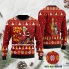 Grinch Skiing My German Shepherd Christmas Ugly Knitted Christmas Sweater Product Photo 1