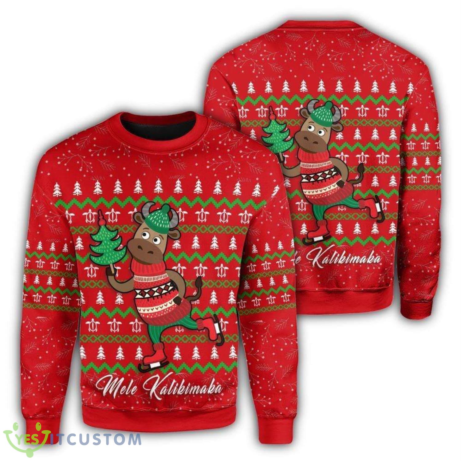 Hawaii Mele Kalikimaba Red Christmas Ugly Sweater 4 Hawaii Mele Kalikimaba Red Christmas Ugly Sweater Product Photo 1