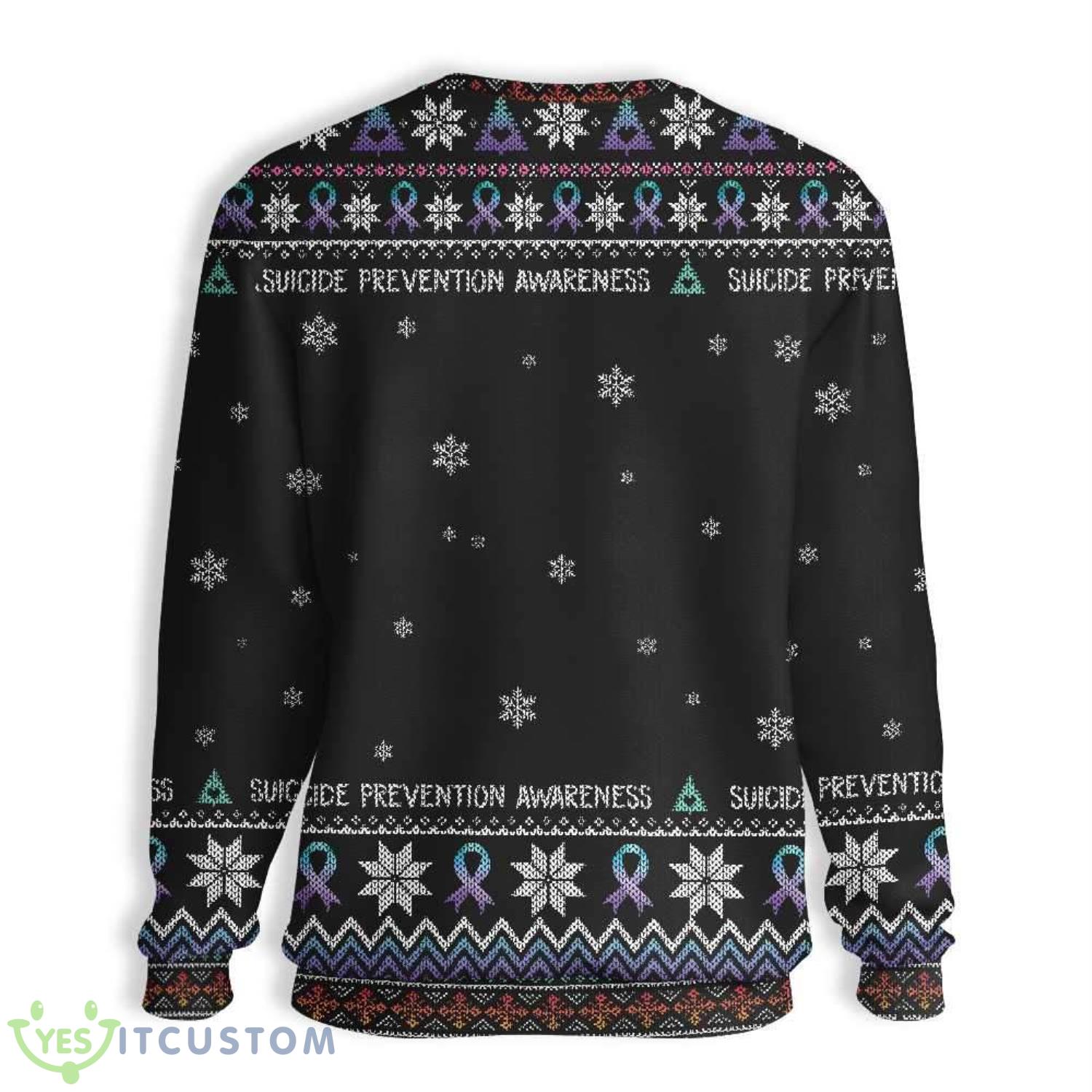 Heart Suicide Prevention Awareness Knitting Pattern Ugly Christmas Sweater 4 Heart Suicide Prevention Awareness Knitting Pattern Ugly Christmas Sweater Product Photo 2