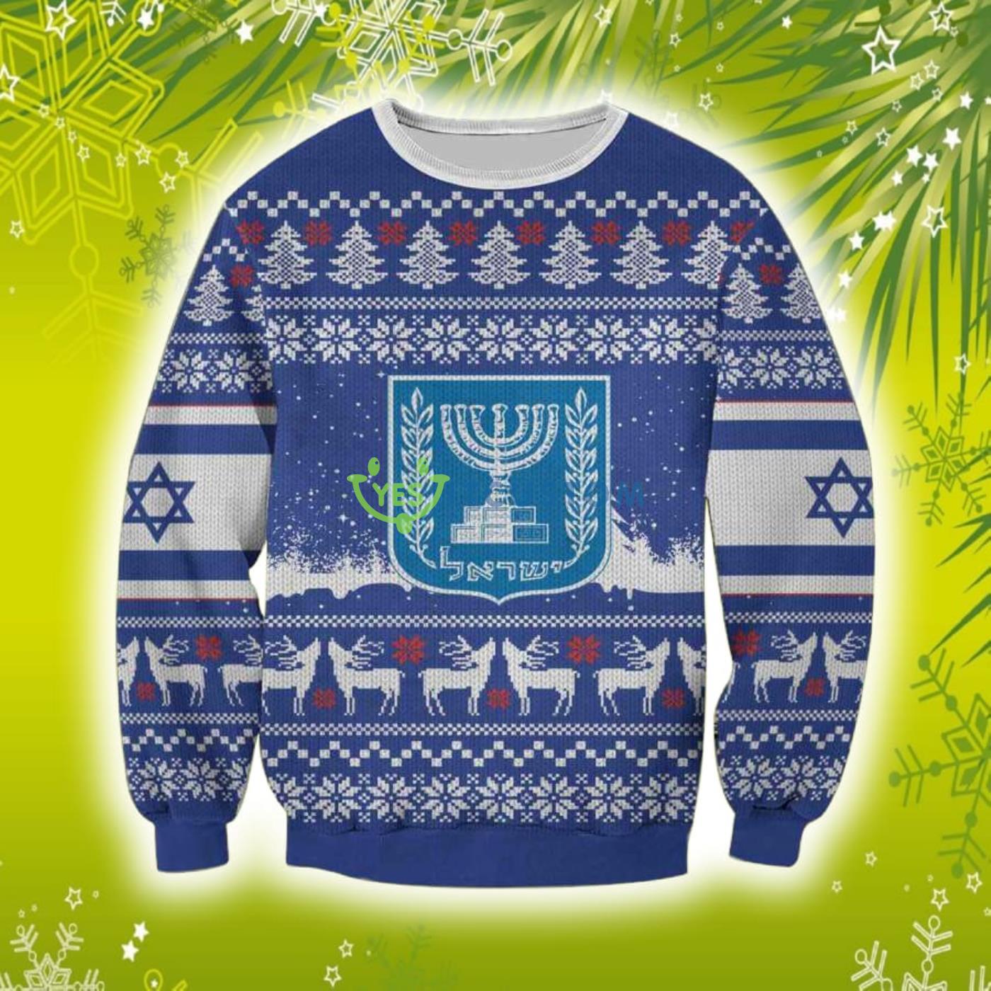 Israel 3D Christmas Knitting Pattern Ugly Sweater Sweatshirt 3 Israel 3D Christmas Knitting Pattern Ugly Sweater Sweatshirt Product Photo 1